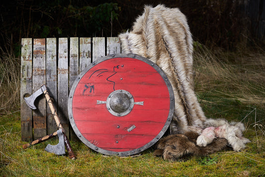 Red Ragnar Lothbrok Shield